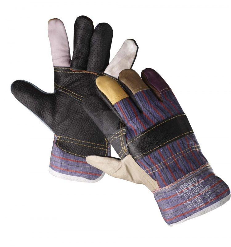 Kombinované pracovné rukavice - Rukavice ČERVA ROBIN (12 párov)