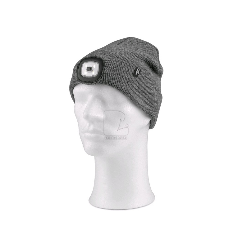 Čiapka, šiltovka, kukla - Čiapka CXS TYNAN s LED svetlom šedá