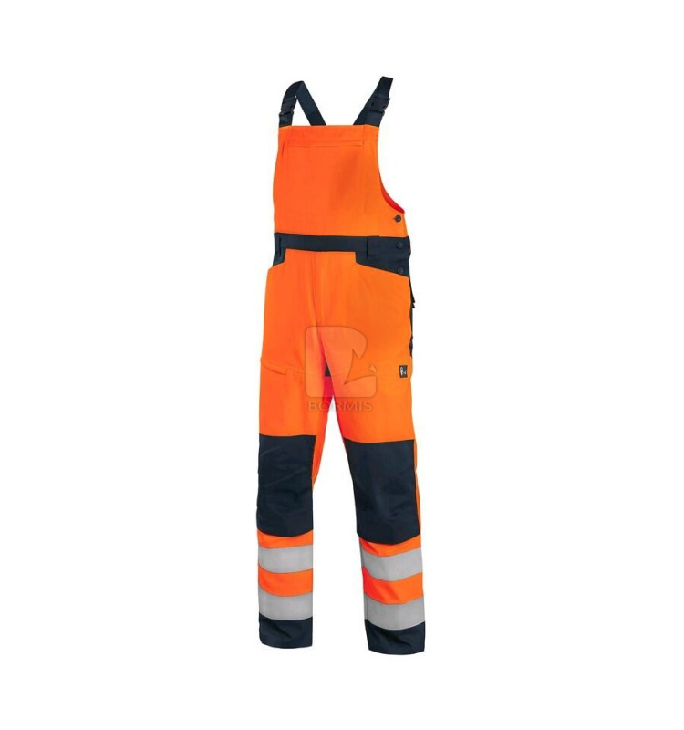 Reflexné montérky a nohavice - Nohavice s náprsenkou CXS HALIFAX