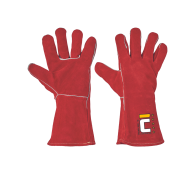 Zváračské kožené rukavice - Zváračské rukavice PUGNAX RED