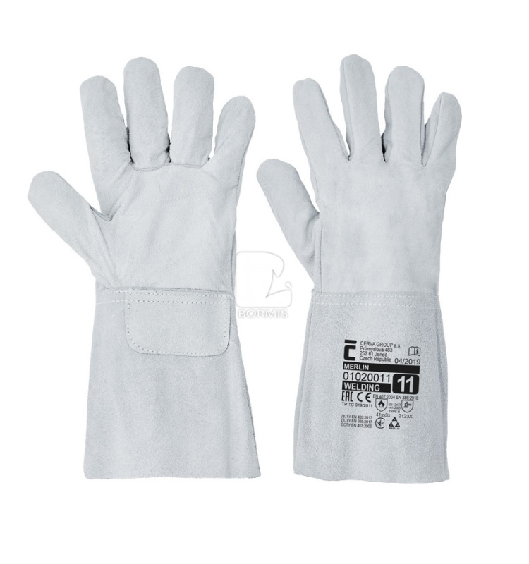 Zváračské kožené rukavice - Zváračské rukavice MERLIN