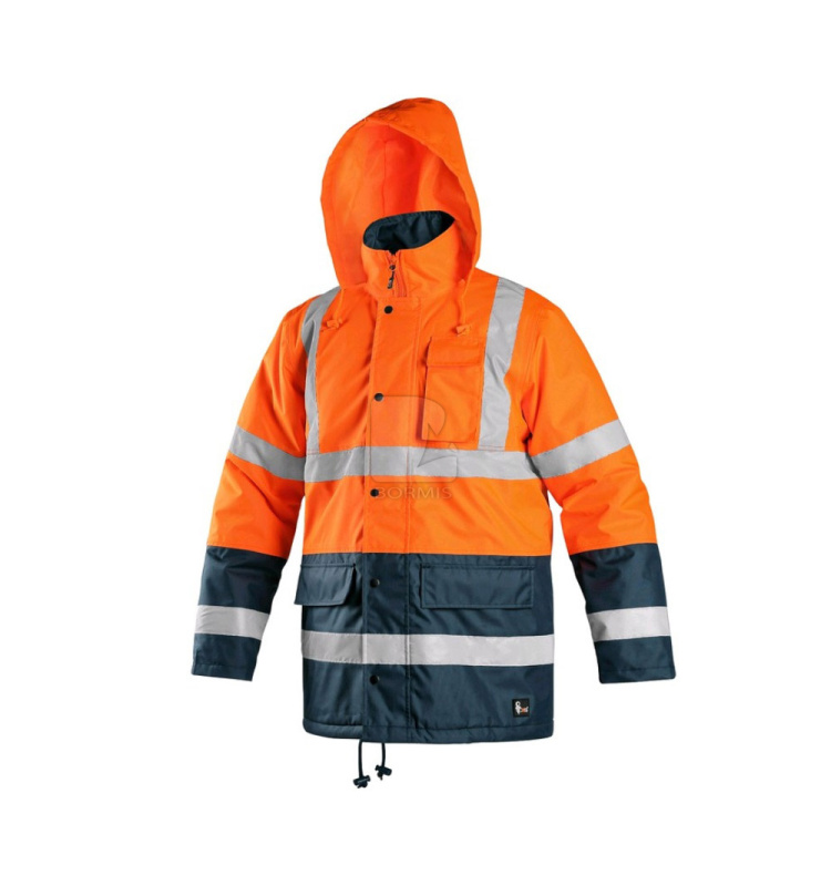 Reflexné bundy - Reflexná zimná bunda CXS OXFORD oranžovo-modrá