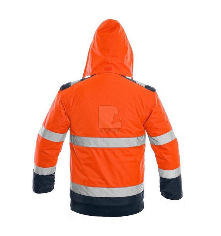 Reflexné bundy - Reflexná zimná bunda CXS LUTON 2v1 oranžovo-modrá