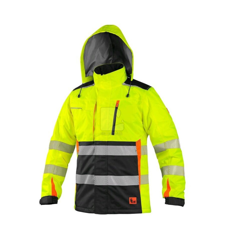 Reflexné bundy - Reflexná zimná bunda CXS BENSON žlto-čierna