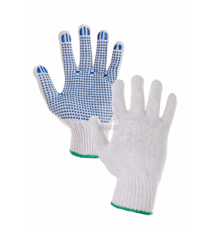 Textilné rukavice s terčíkmi - Rukavice CXS FALO (12 párov)