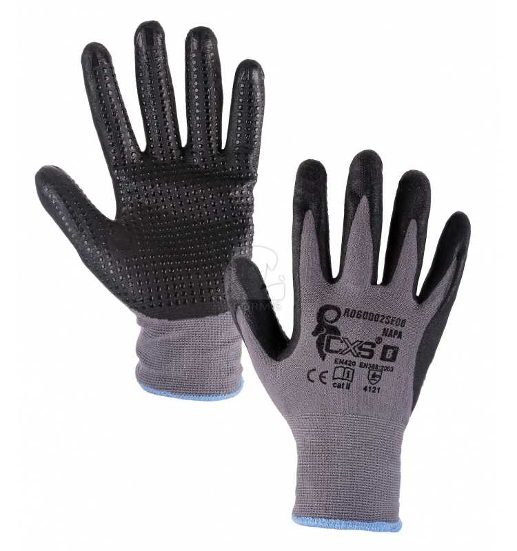 Povrstvené Nitril - Rukavice CXS NAPA (12 párov)