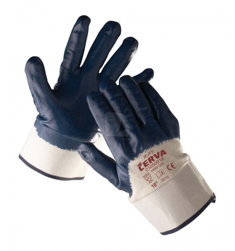Povrstvené Nitril - Rukavice RUFF (12 párov)