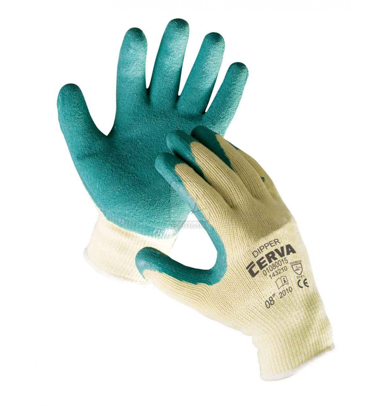 Povrstvené Latex - Rukavice DIPPER (12 párov)
