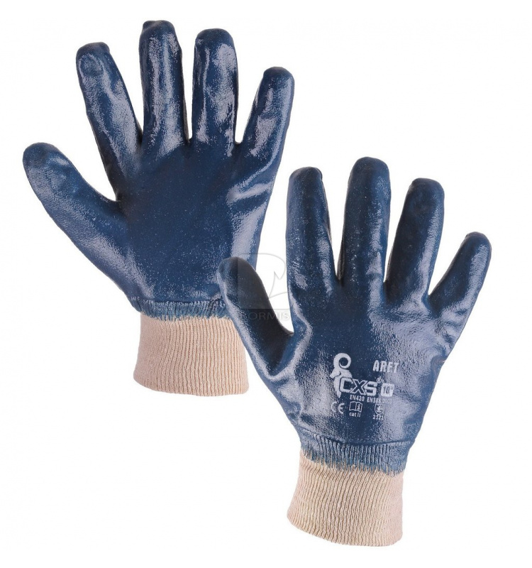 Povrstvené Nitril - Rukavice CXS ARET (12párov)