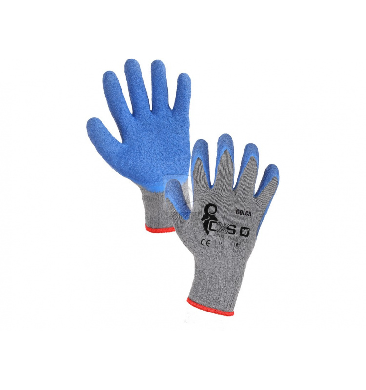 Povrstvené Latex - Rukavice CXS COLCA (12 párov)