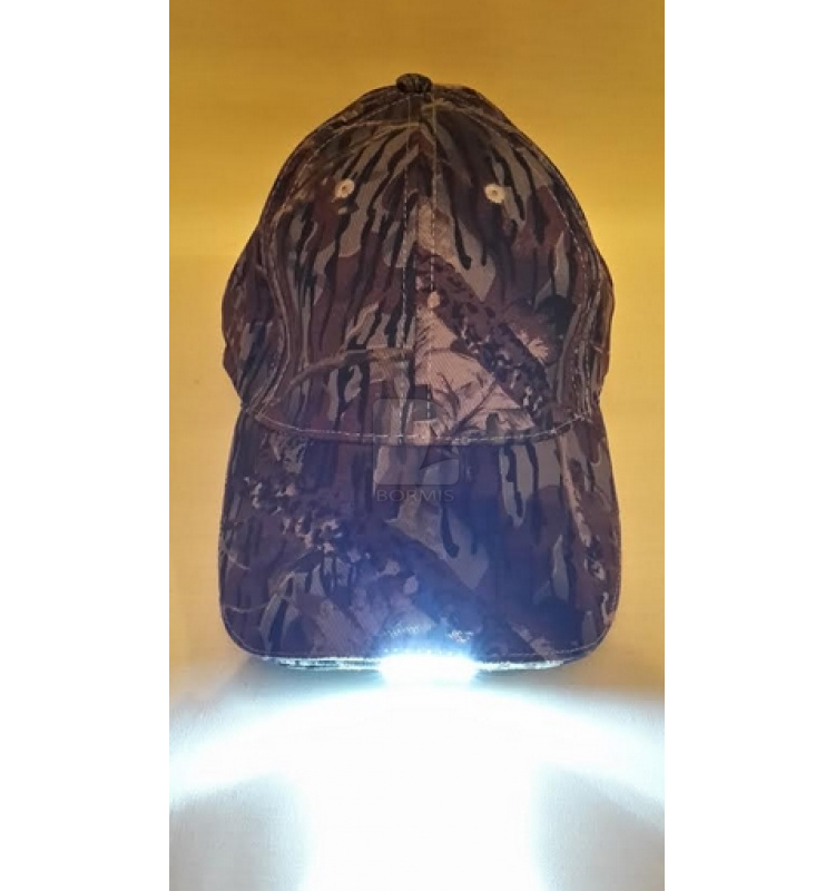 Čiapka, šiltovka, kukla - Šiltovka s LED svetlom camouflage BS002