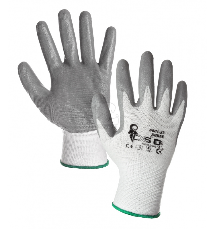 Povrstvené Nitril - Rukavice CXS ABRAK (12 párov)