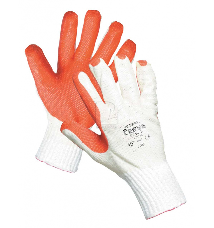 Povrstvené Latex - Rukavice REDWING (12 párov)