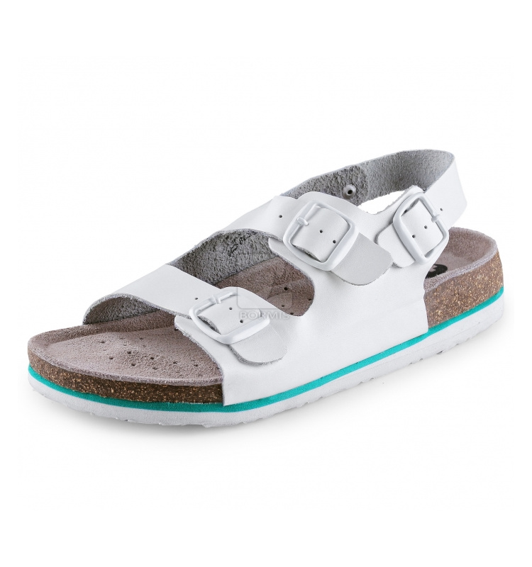 Biela pracovná a zdravotná obuv - CXS CORK MEGI sandál