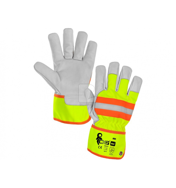 Kombinované pracovné rukavice - Rukavice kombinované CXS HIVI