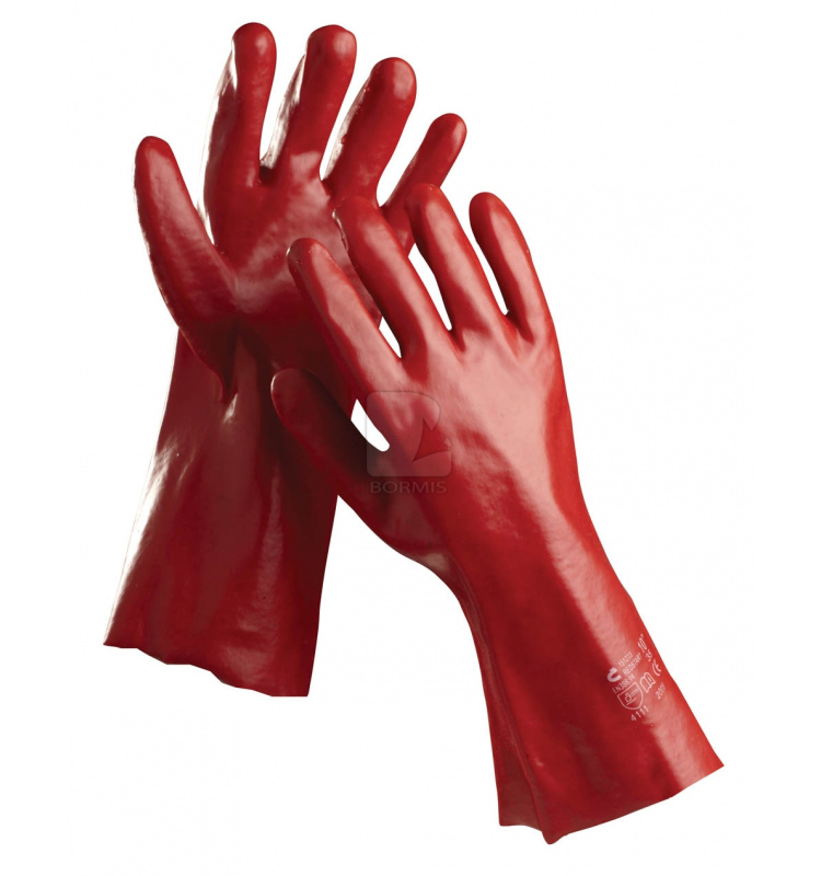 Povrstvené PVC - Rukavice REDSTART 45cm (12 párov)