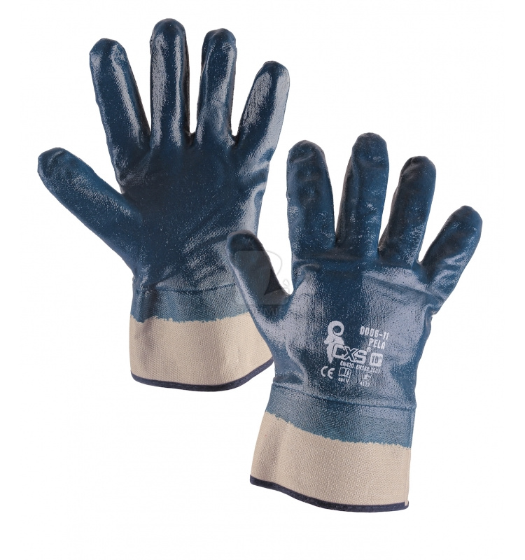Povrstvené Nitril - Rukavice CXS PELA (12 párov)
