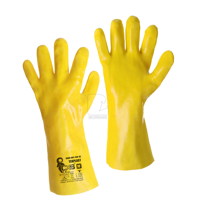 Kyselinovzdorné pracovné rukavice - Rukavice CXS TEKPLAST