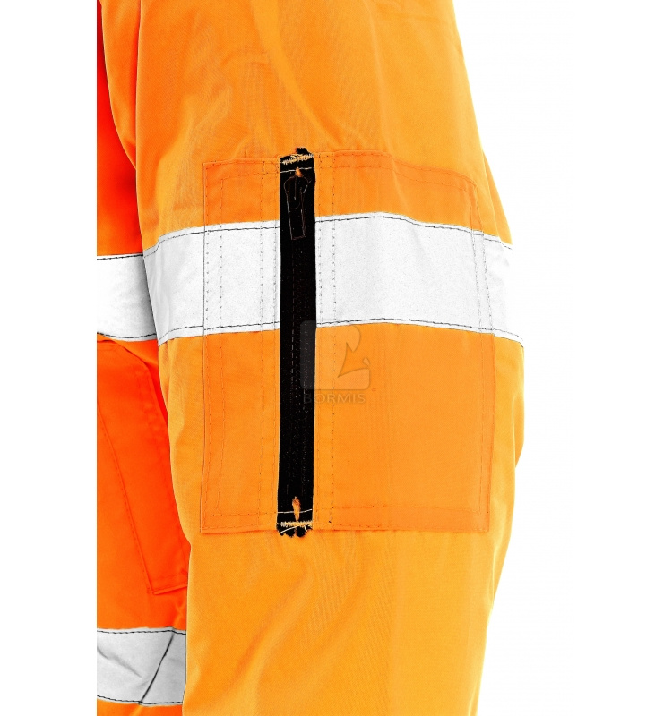 Reflexné bundy - Reflexná zimná bunda CXS VIZWELL LEEDS 2v1 oranžová