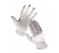 Textilné rukavice s terčíkmi - Rukavice BUSTARD (12 párov)