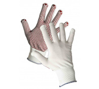 Textilné rukavice s terčíkmi - Rukavice GANNET (12 párov)
