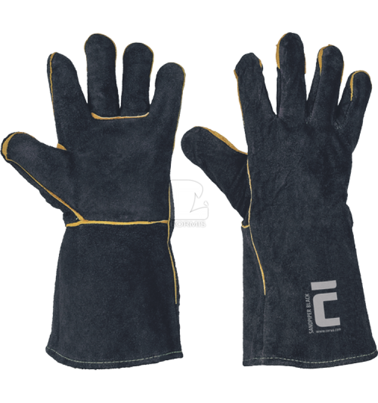 Zváračské kožené rukavice - Rukavice zváračské SANDPIPER BLACK