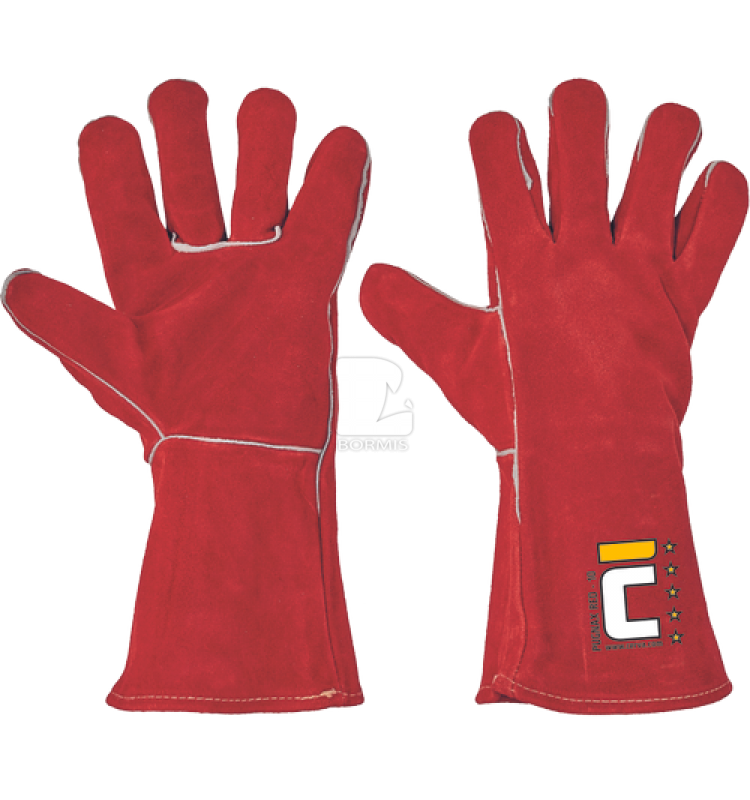 Zváračské kožené rukavice - Rukavice zváračské PUGNAX RED