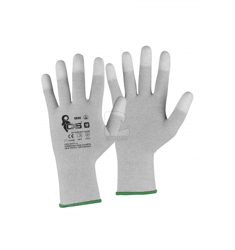 ESD pracovné rukavice - Rukavice ESD CXS SILOLI ( 12 párov)