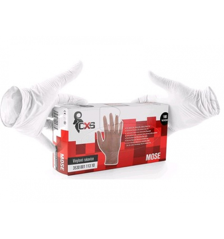 Jednorazové pracovné rukavice - Rukavice jednorázové CXS MOSE vinylové